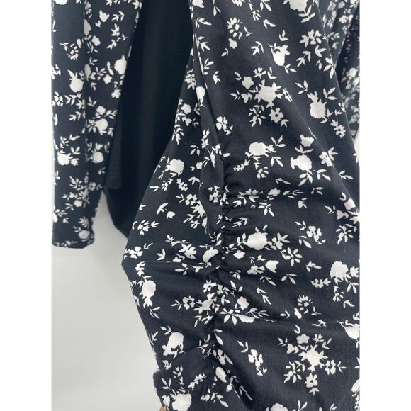 Emma's Expressions Maternity 2 Pack Long Sleeve Black Floral Shirts Tops NEW Sm - Picture 5 of 9